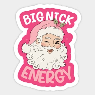 Big Nick Energy Funny Men Santa Ugly Christmas Sticker